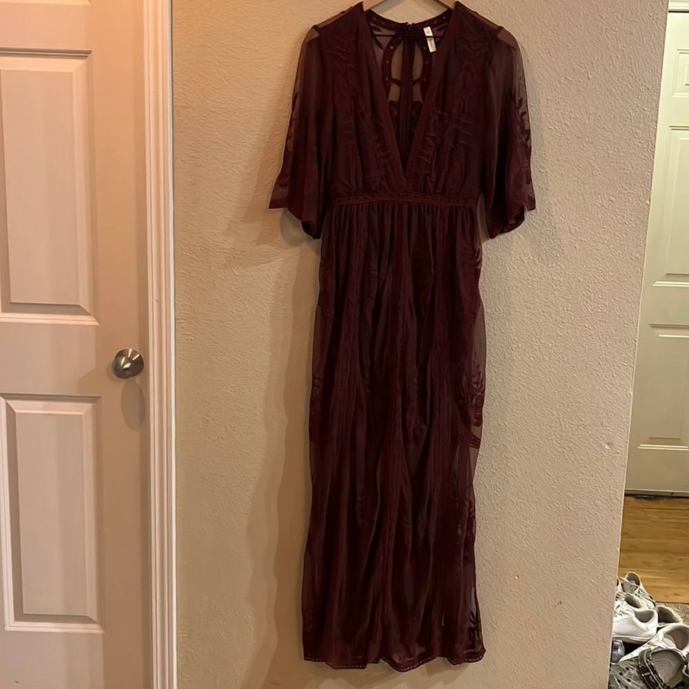 Red lace dress